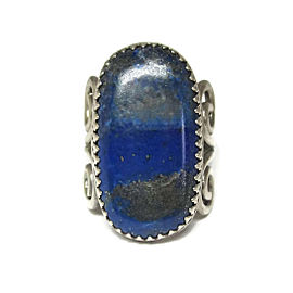 Sterling Silver With Lapis Lazuli Ring Size 8