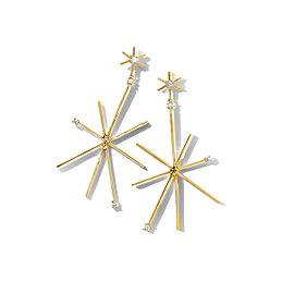 Piece Star Drop Earrings - Large