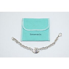 TIFFANY & Co Sterling Silver Oval Tag Link Bracelet