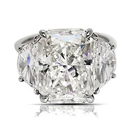 11 CARAT RADIANT CUT K COLOR SI1 CLARITY DIAMOND ENGAGEMENT RING PLATINUM GIA CERTIFIED 8 CT K SI1 BY MIKE NEKTA