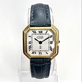 Must De CARTIER Hand Winding Gold Plated Watch