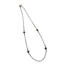 Armenta Sterling Silver 4 Oxidized Stations with Champagne Diamonds Necklace