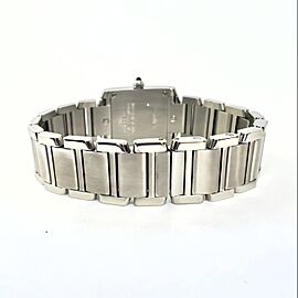 CARTIER TANK FRANCAISE Quartz 20mm Steel 0.80TCW DIAMOND Watch