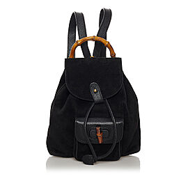 Gucci Bamboo Suede Backpack