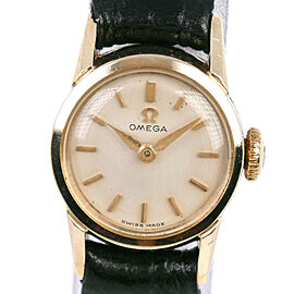 TIFFANY&Co. Gold Plated/leather Hand Winding Analog display Watches LXNK-73