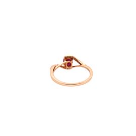 18k Rose Gold Ruby and Diamond Ring