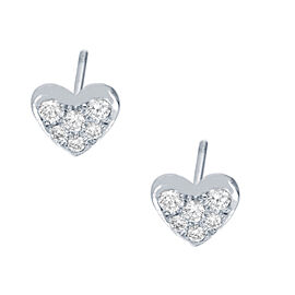 Tiffany & Co. Sentimental Heart White Gold Earrings with Diamonds