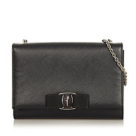 Ferragamo Vara Ginny Leather Crossbody Bag