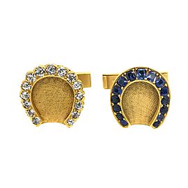 14 Karat Yellow Gold Antique Horse Shoe Cufflinks