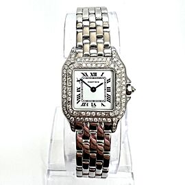 CARTIER PANTHERE 22mm Quartz Steel ~1TCW DIAMOND Watch