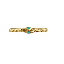 Ouroboros Snake Ring with Turquoise