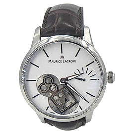 Maurice Lacroix Masterpiece Square MP7158-SS001-101-1 Stainless Steel 43mm Mens Watch