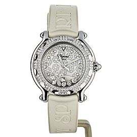 Chopard Happy Sport Snowflake 32.5mm 8236 white rubber strap