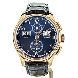 IWC PORTUGUESE CHRONO DIGITAL PERPETUAL REF IW397204 BLUE DIAL 45MM FULL SET