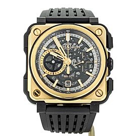 Bell and Ross BR-X1 Chronograph Rose Gold Ceramic 45mm BR-X1-PG-CE Full Set