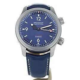 Bremont U2 Pilot Stainless Steel Blue Dial Day Date 43mm U-2/BL Full Set