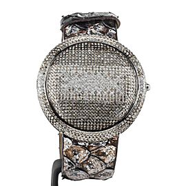 CHRISTIAN TSE PRISMATIC DIAMOND WATCH 42MM SS 4.75CTW QUARTZ