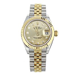 Rolex Datejust Stainless Steel Yellow Gold Champagne Dial 28mm 279173 Full Set