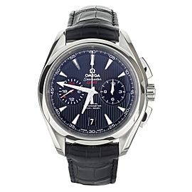 SEAMASTER AQUA TERRA GMT CHRONOGRAPH BLUE DIAL STEEL 43MM