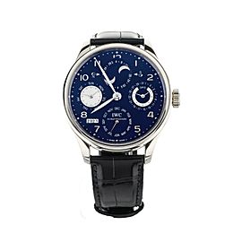 IWC PORTUGIESER PERPETUAL CALENDAR WHITE GOLD BLUE DIAL 44MM IW503401