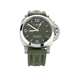 Panerai Luminor 1950 GMT Green Dial Mahedra Singh Dhoni 44mm Pam1056 Full Set