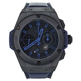 Hublot King Power Split Second Vendome All Black Blue 48mm 709.C.1.1190.GR.ABB10