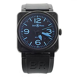 Bell & Ross Br03-92 Black Dial Blue Numbers PVD Stainless Steel 42mm Full Set