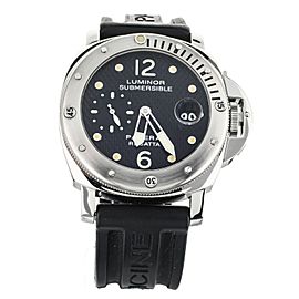 PANERAI LUMINOR SUBMERSIBLE REGATTA STAINELSS STEEL BLACK DIAL 44MM PAM199