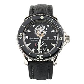 Blancpain Fifty Fathoms Tourbillon 8 Jours White Gold Black Dial 5025-153-52-A