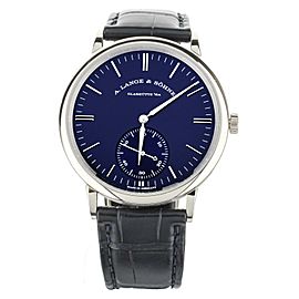 A.Lange & Sohne Saxonia Automatic Blue Dial White Gold 38.5mm 380.028 Full Set