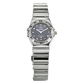 OMEGA CONSTELLATION GREY DIAL STAINLESS STEEL QUARTZ 23MM