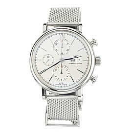 IWC PORTOFINO CHRONOGRAPH STAINLESS STEEL ON BRACELET SILVER DIAL 42MM IW391028