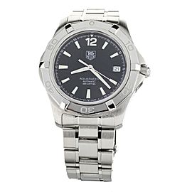 Tag Heuer Aquaracer Stainless Steel Black Dial Date on Bracelet 39mm WAF2110-0