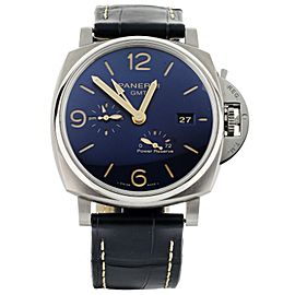 PANERAI LUMINOR DUE GMT BLUE DIAL TITANIUM PAM 964 AUTOMATIC 45MM