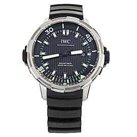 IWC Aquatimer 2000 Titanium Black Dial on Rubber Strap 46mm IW358002 Full Set