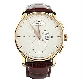 Mido Baroncelli Chronograph Day Date Automatic Yellow Gold Plated 43mm