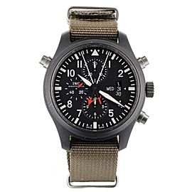 IWC Pilot's Watch Double Chronograph Top Gun Ceramic on Nato 46mm IW379901