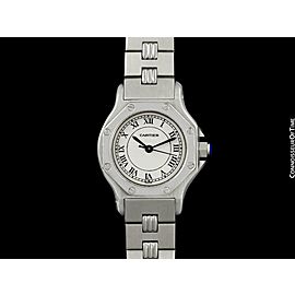 Cartier Santos Octagon Ladies Watch SS Stainless Steel