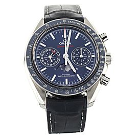 Omega Speedmaster Moon Phase Chronograph Blue Dial 44mm 30433445203001 Full Set