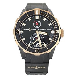 Ulysse Nardin Diver Chronometer Titanium Rose Gold 44mm 1185-170/BLACK Full Set