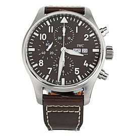 IWC Pilot's Watch Chronograph Saint Exupery Brown DIal 43mm IW377713 Full Set