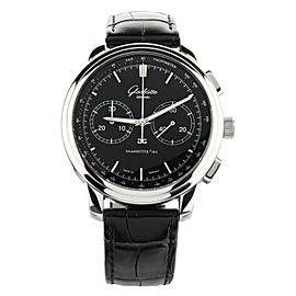 Glashutte Original Senator Chronograph XL Black Dial 39-34-20-42-04 Full Set