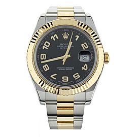 Rolex Datejust 41 Black Dial Stainless Steel Yellow Gold