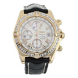 Breitling Chronomat Evolution Rose Gold MOP Baguette Bezel 44mm