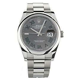 Rolex Datejust Wimbledon Oyster Bracelet Smooth Bezel