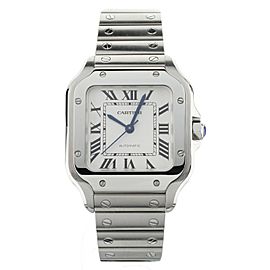 Cartier Santos White Dial Stainless Steel on Bracelet 35mm