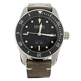 Bremont Supermarine Black Dial Stainless Steel on Calf 40mm S301/BL Full Set