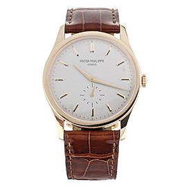 Patek Philippe Calatrava white dial Rose gold Time only 37mm 5196R complete set