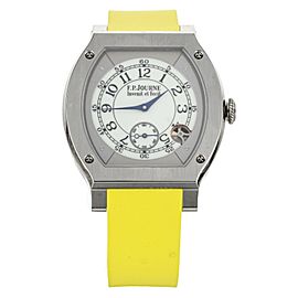 F.P. Journe Elegente Titanium Quartz on Yellow Rubber Strap 48x40mm Full Set