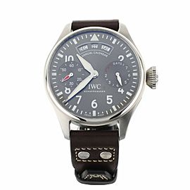 IWC Big Pilots Watch Spitfire Annual Calendar Silver Dial 46mm IW502702 Full Set